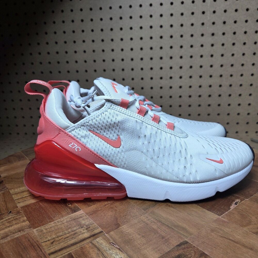 Nike Air Max 270 Platinum Tint-Magic Ember-White Womens Sz 8 [AH6789-017]